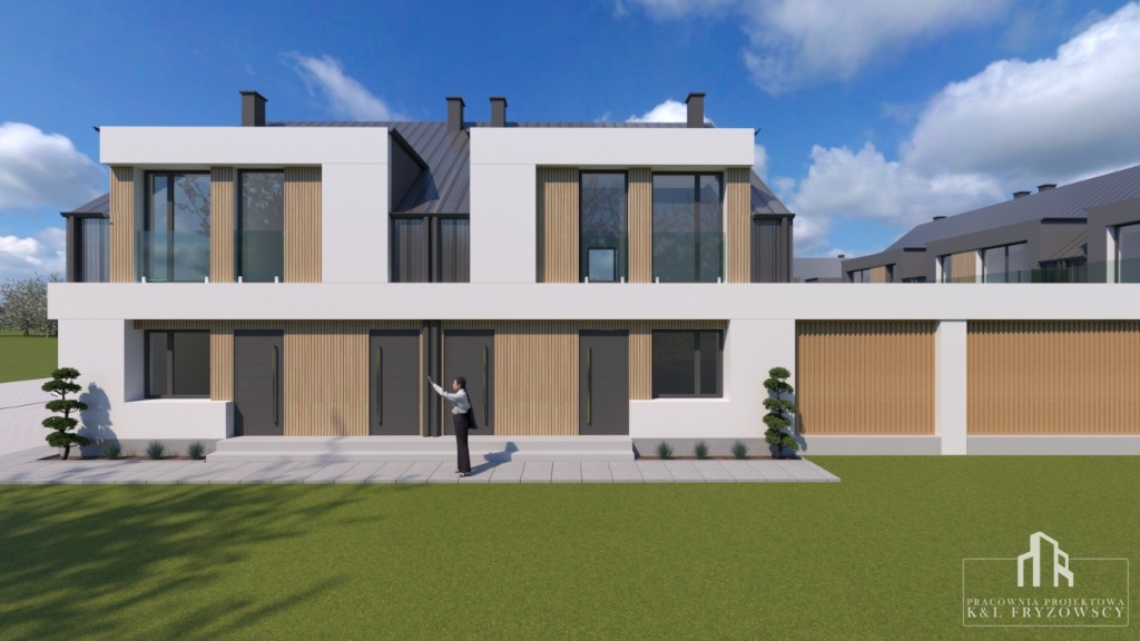 Green Park – elewacja frontowa bliźniaka, widok bezpośredni