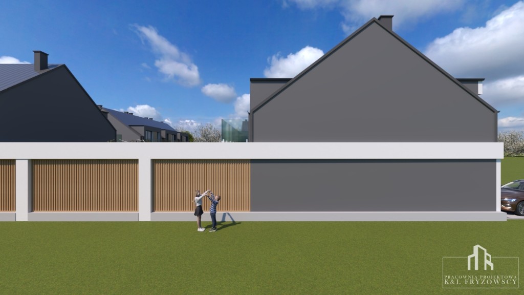 Green Park – elewacja boczna, widok od strony sąsiedniej działki